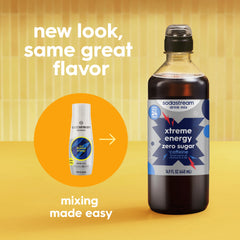 Sodastream Classics® Xtreme Energy Zero Sugar Drink Mix 4 Pack 440ml