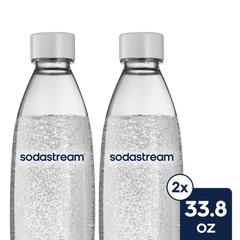 Sodastream Slim Sparkling Water Bottle Twin Pack White 33.8 oz